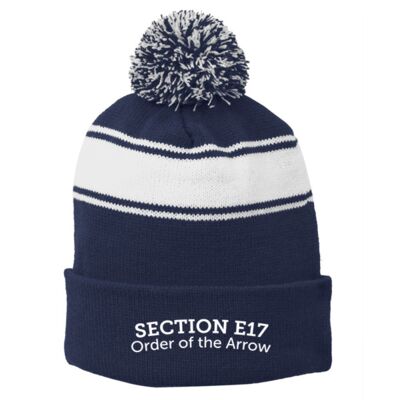 Section E17 - Stripe Pom Pom Beanie Thumbnail